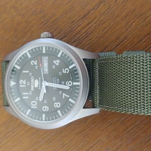 Seiko military green automatic watch